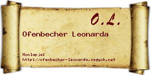 Ofenbecher Leonarda névjegykártya